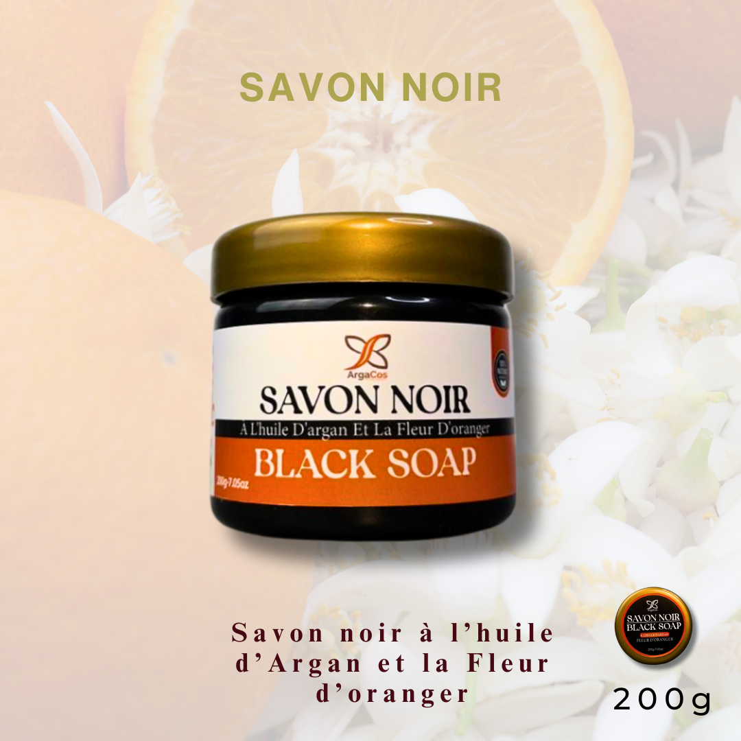 Black Soap with Argan Oil and Orange Blossom