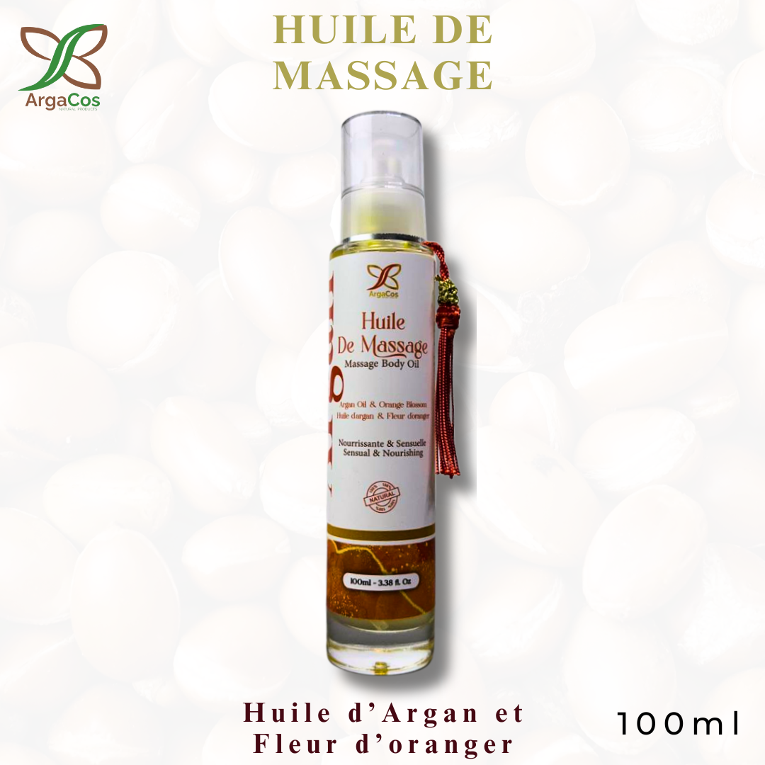 Huile de Massage Nourrissante - Fleur d’Oranger et Argan